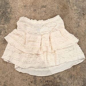 SHEIN Cream Layered A-Line Skirt